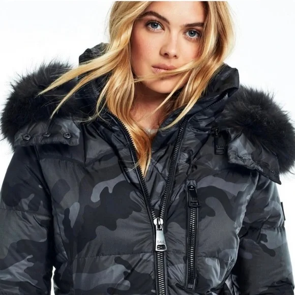 SAM. Dark Camouflage Puffer Jacket - Picture 3 of 4